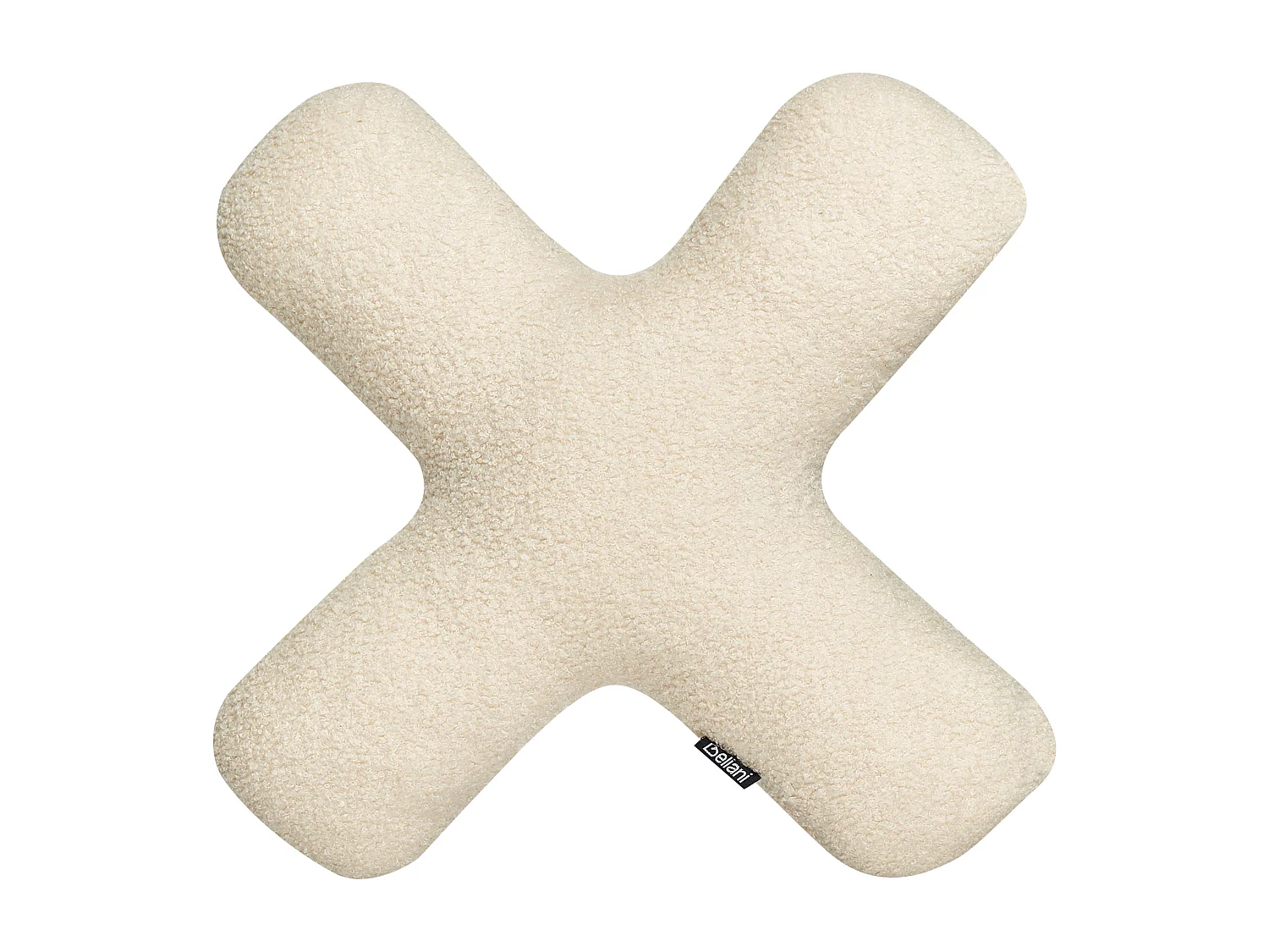 Conjunto de 2 almofadas decorativas HESPERIS Bouclé Creme Sólido