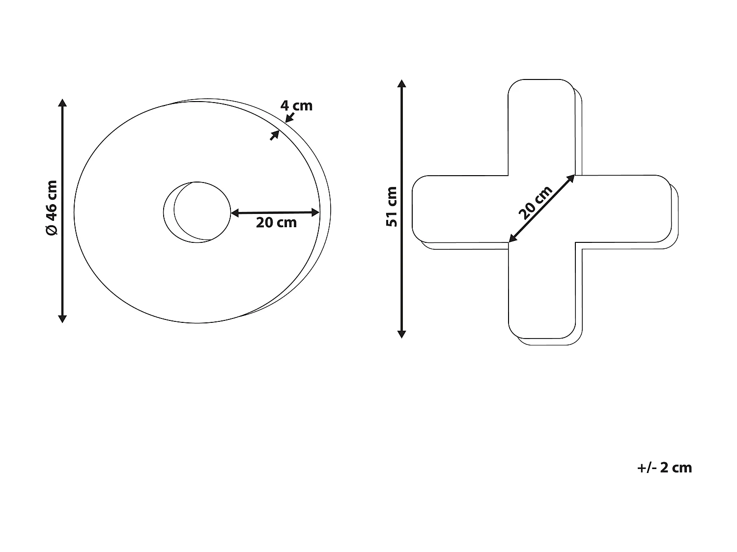 Conjunto de 2 almofadas decorativas HESPERIS Bouclé Creme Sólido