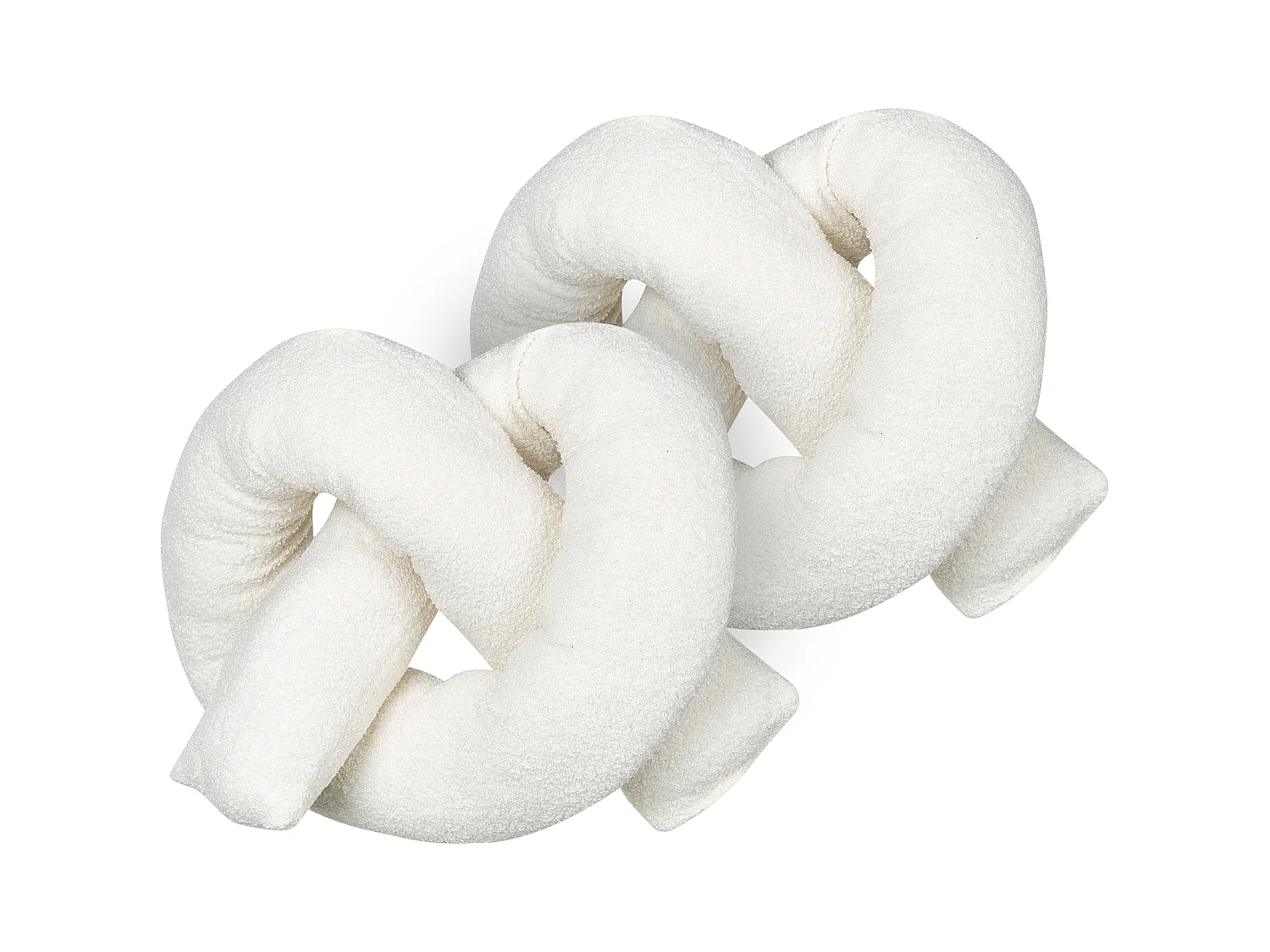 Dekokissen 2er Set GLADIOLUS Bouclé 172 x 14 cm Cremeweiss Ohne Muster