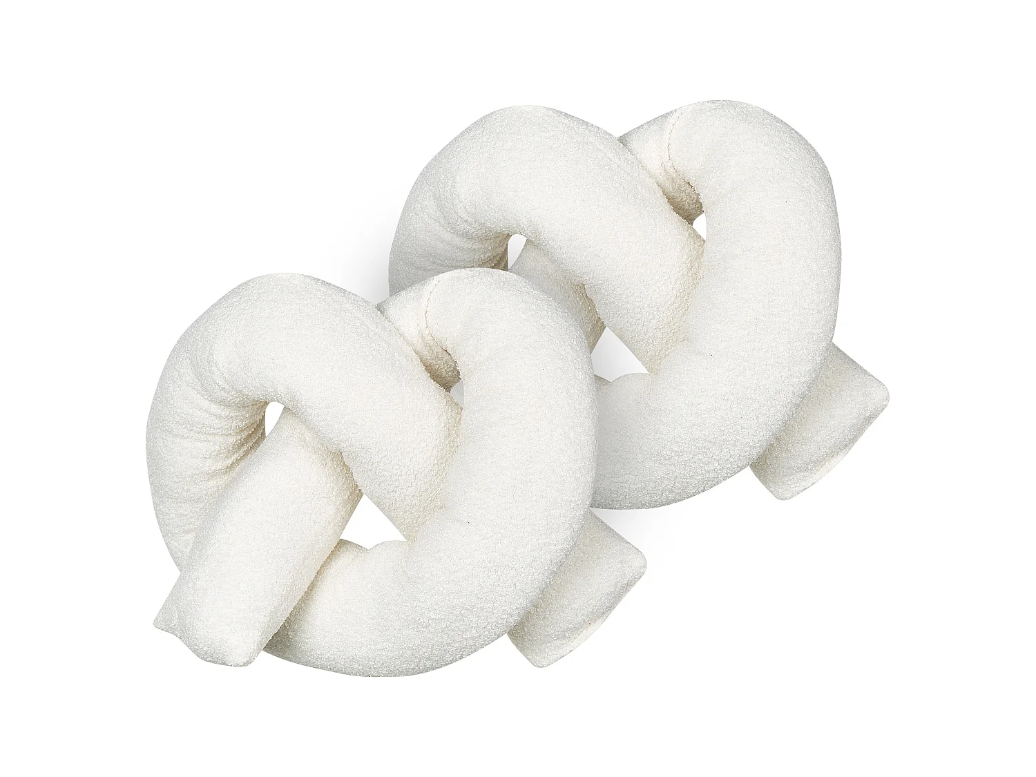 Set of 2 Decorative Cushions GLADIOLUS Boucle 172 x 14 cm Off-White Solid