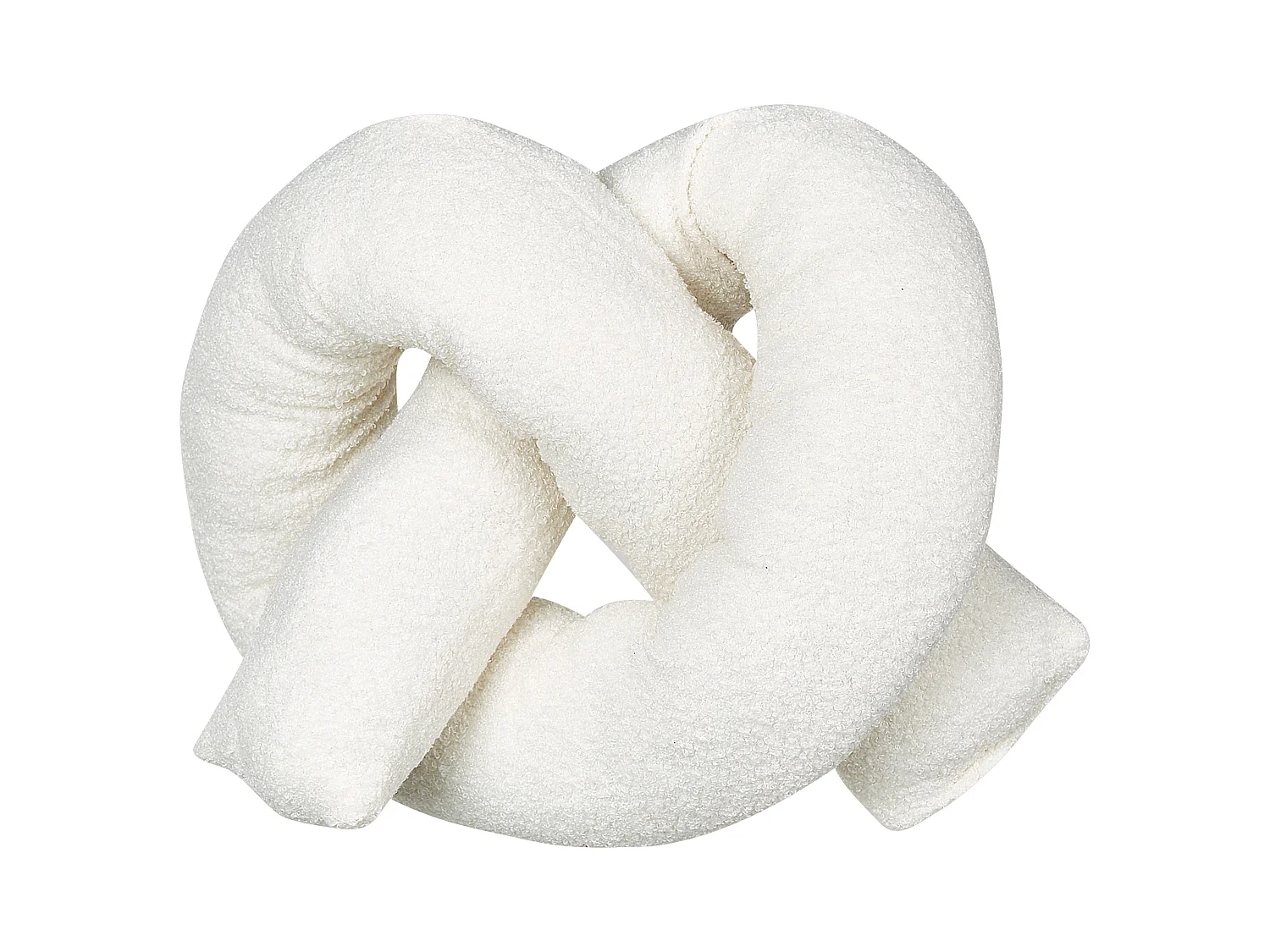 Set of 2 Decorative Cushions GLADIOLUS Boucle 172 x 14 cm Off-White Solid