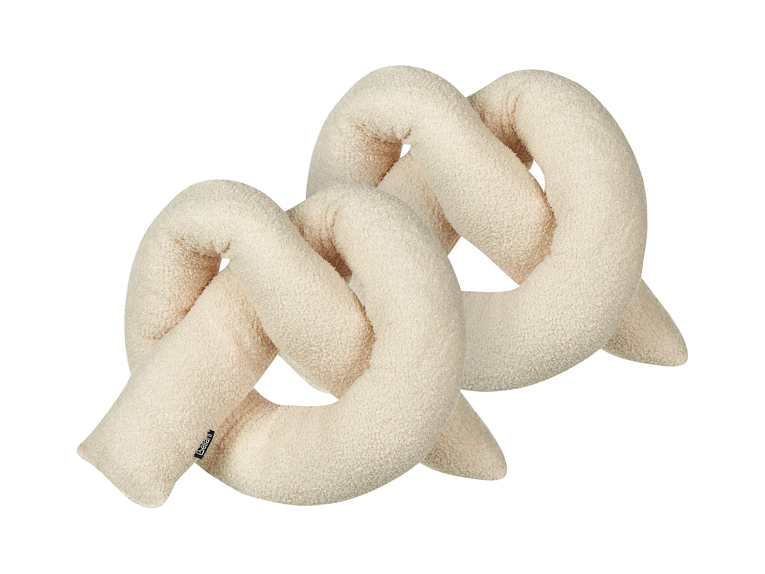 Dekokissen 2er Set GLADIOLUS Bouclé 172 x 14 cm Beige Ohne Muster