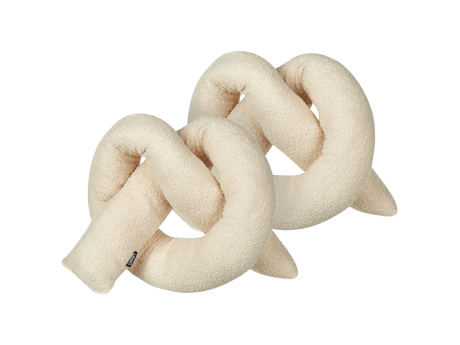 Lot de 2 coussins décoratifs GLADIOLUS Bouclé 172 x 14 cm Beige Unicolore