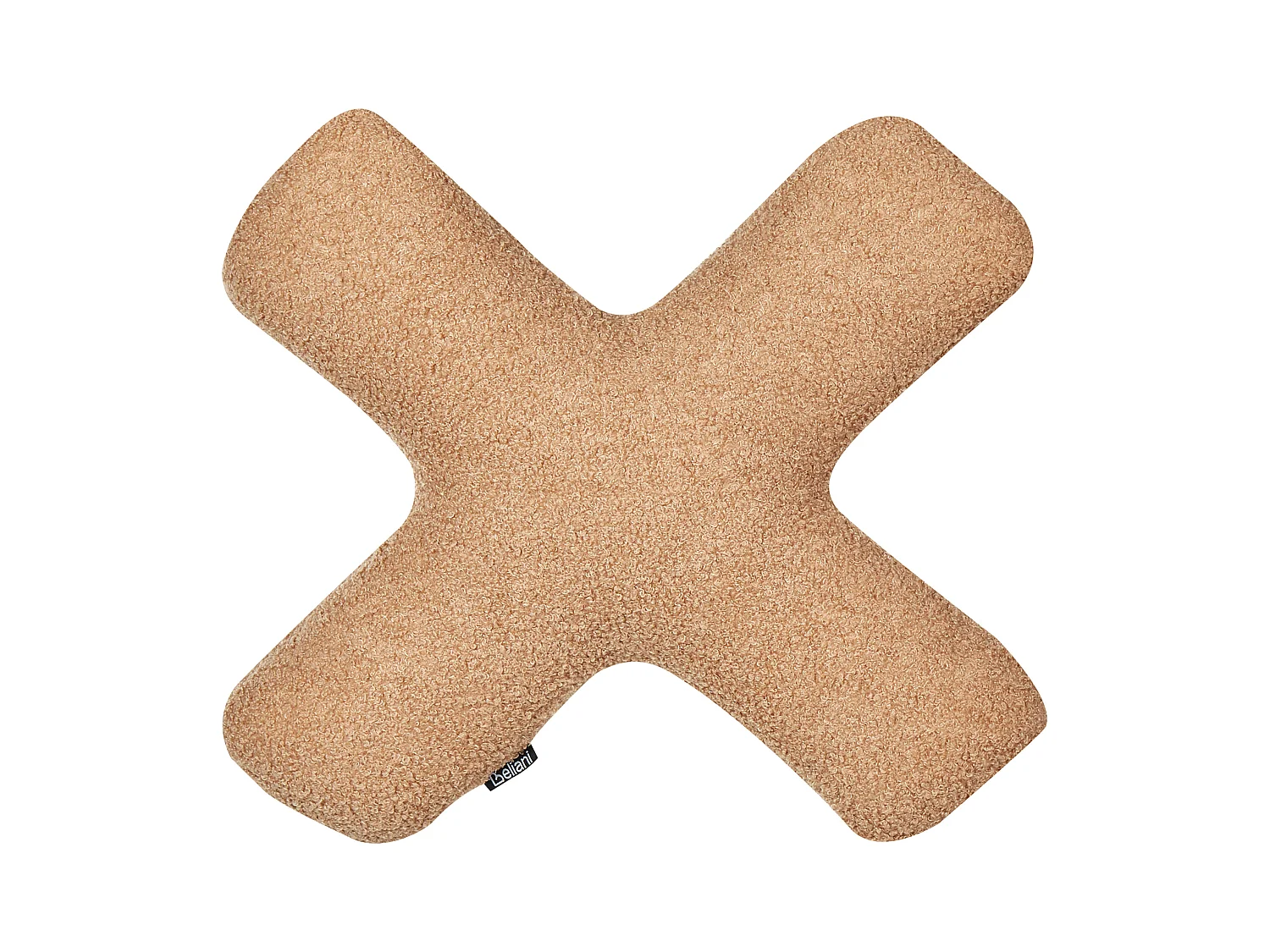 Dekokissen 2er Set HESPERIS Bouclé Hellbraun Ohne Muster