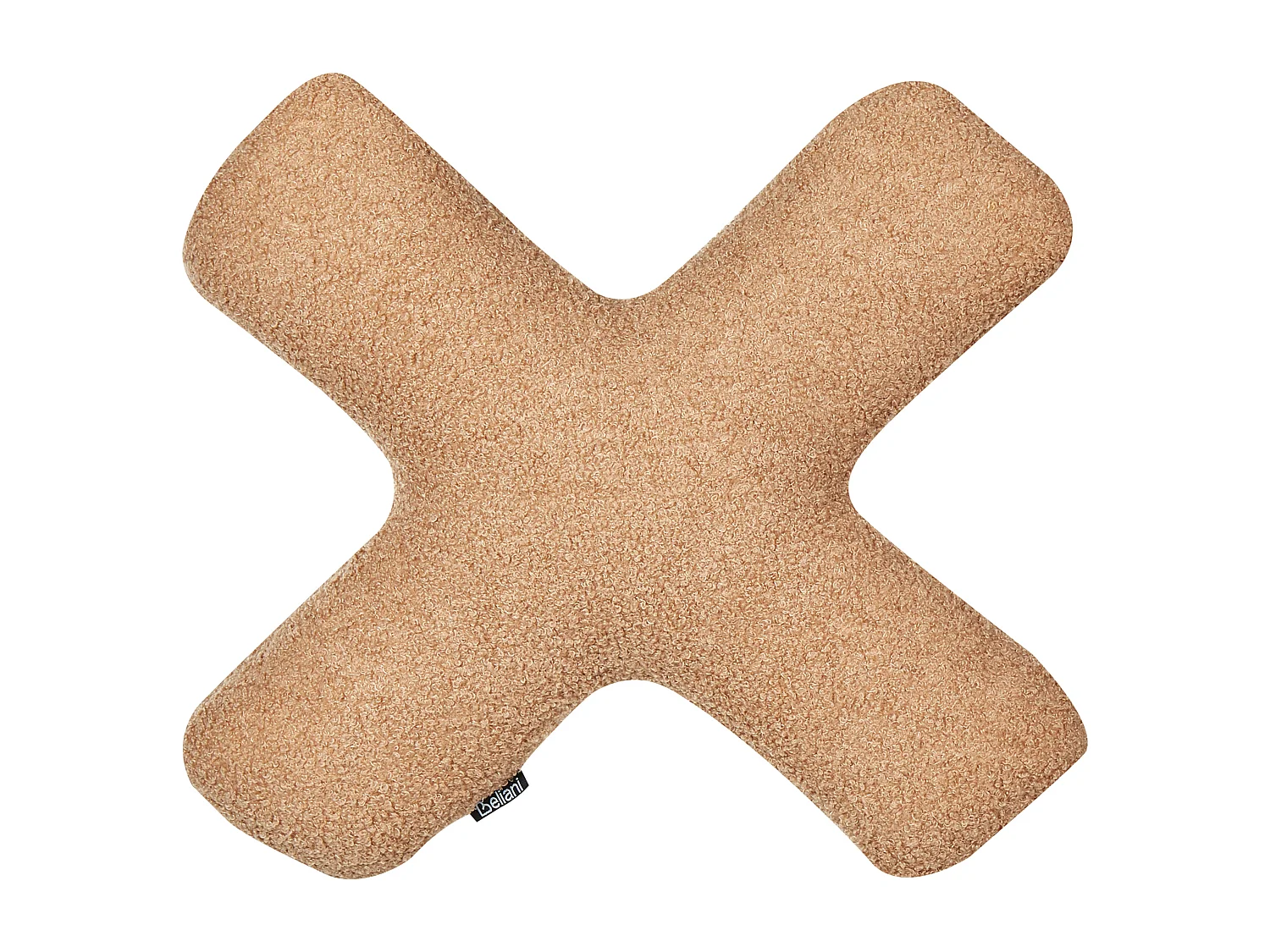 Lot de 2 coussins décoratifs HESPERIS Bouclé Marron clair Unicolore