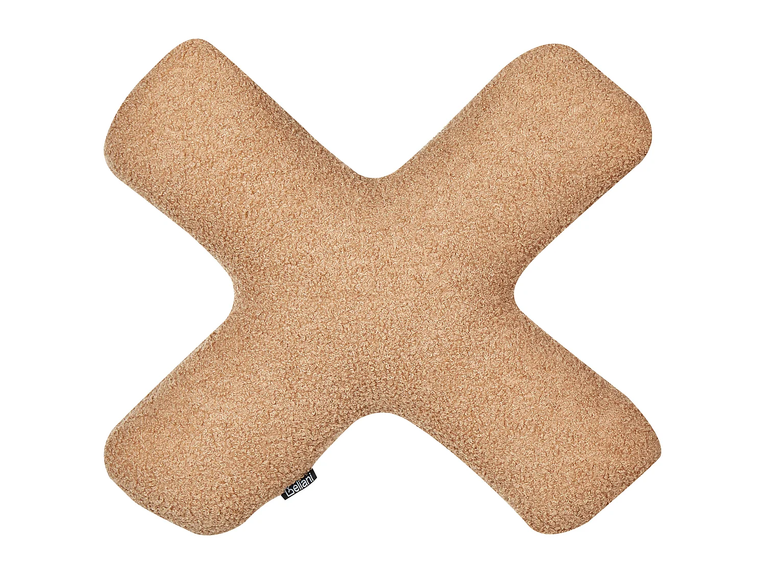 Set van 2 decoratieve kussens HESPERIS Bouclé Lichtbruin Effen