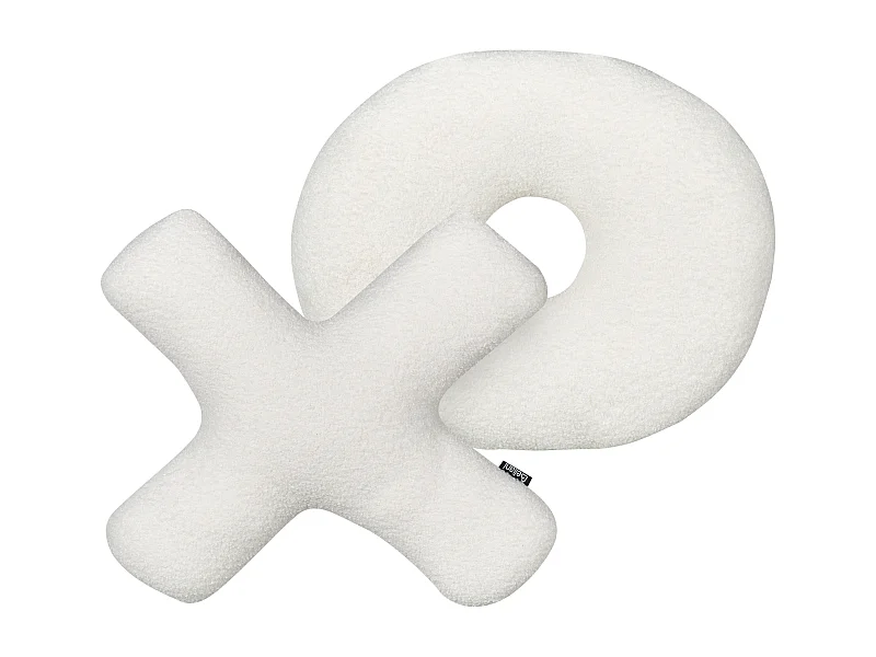 Dekokissen 2er Set HESPERIS Bouclé Cremeweiss Ohne Muster