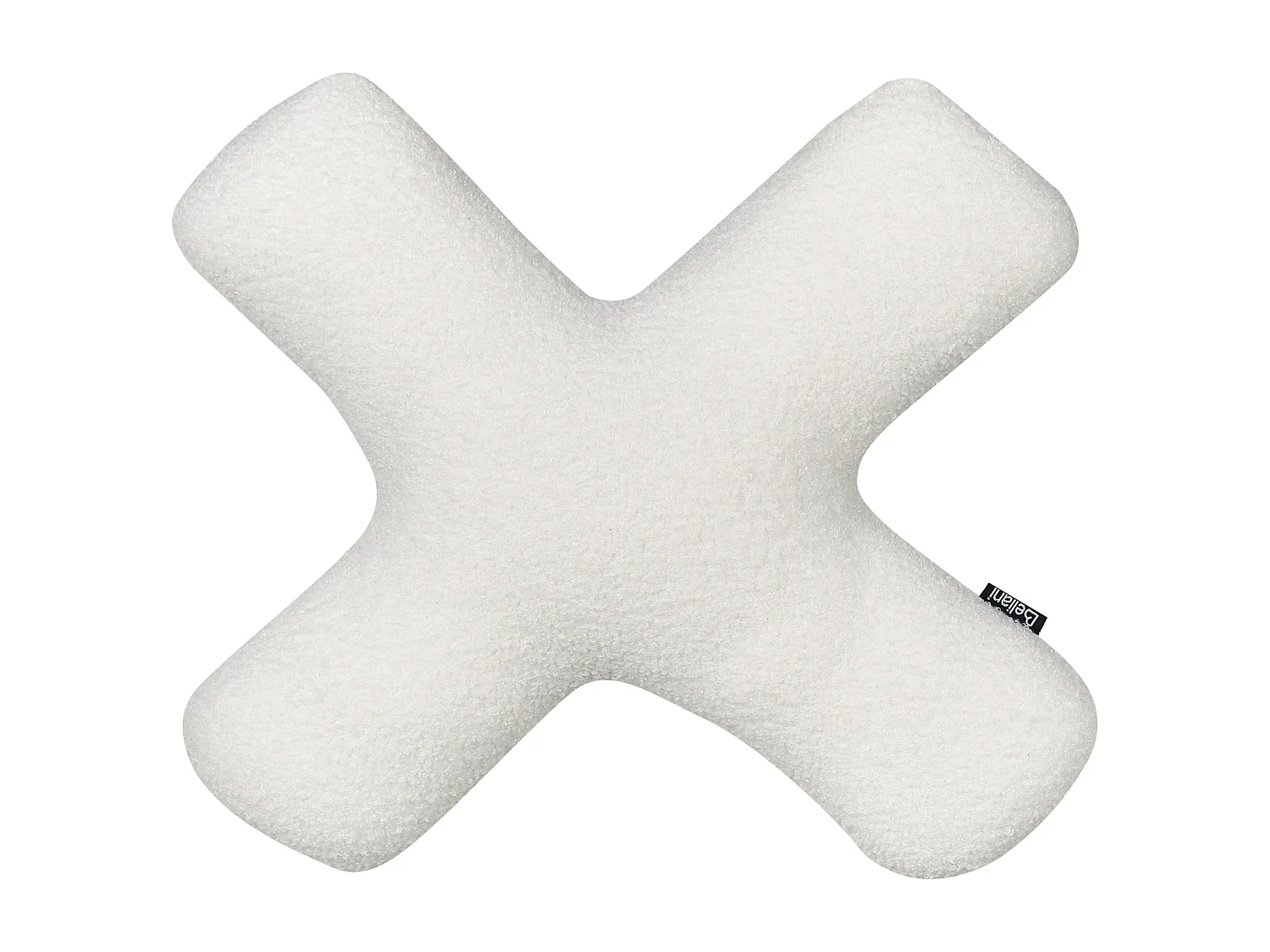 Conjunto de 2 cojines decorativos HESPERIS Bouclé Blanco crema Liso