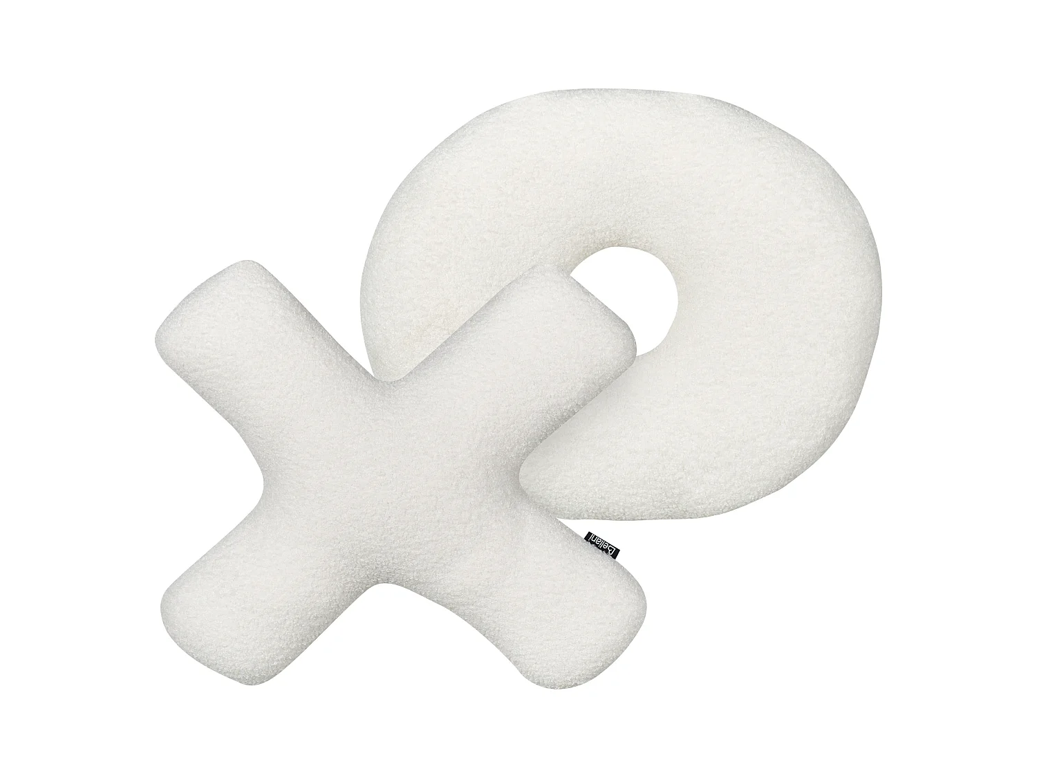 Lot de 2 coussins décoratifs HESPERIS Bouclé Blanc cassé Unicolore