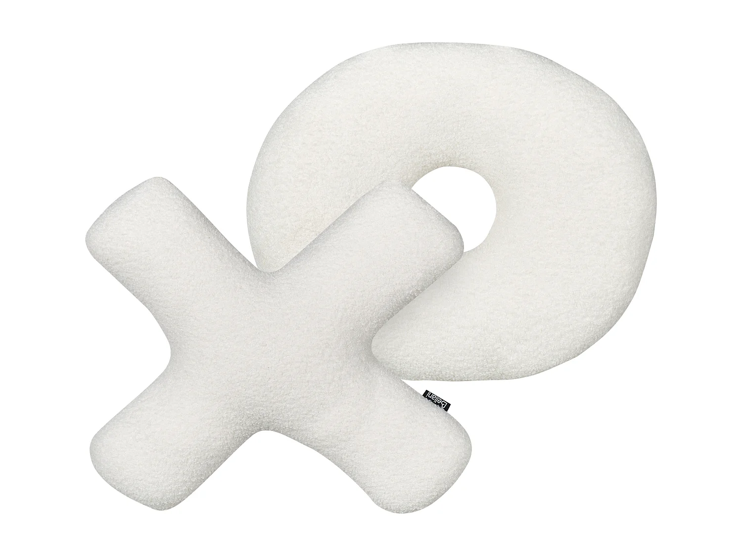 Lot de 2 coussins décoratifs HESPERIS Bouclé Blanc cassé Unicolore