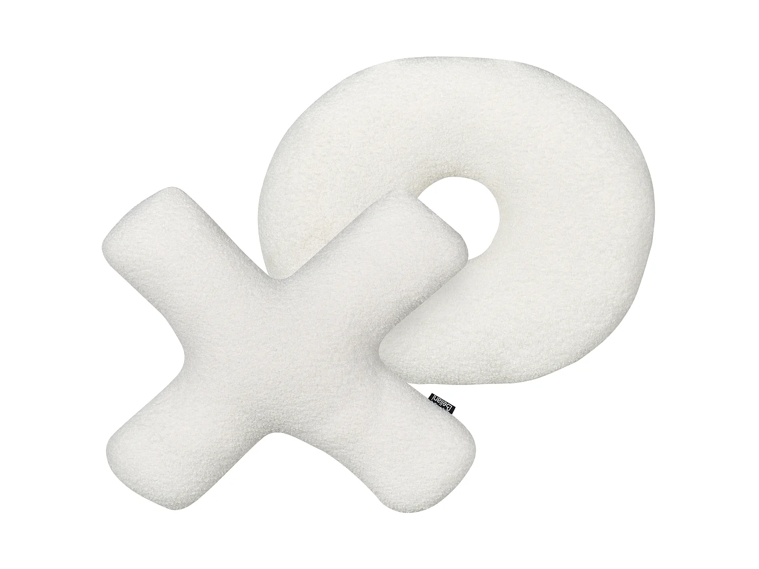 Lot de 2 coussins décoratifs HESPERIS Bouclé Blanc cassé Unicolore