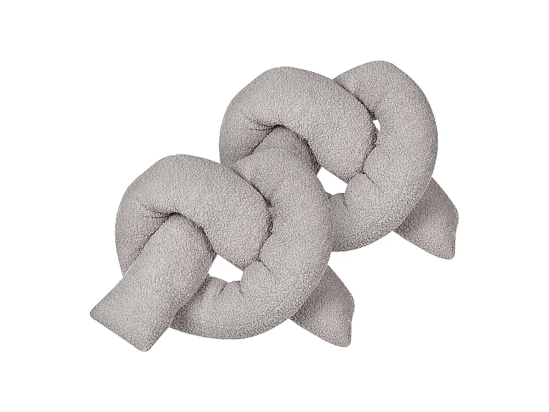 Dekokissen 2er Set GLADIOLUS Bouclé 172 x 14 cm Grau Ohne Muster