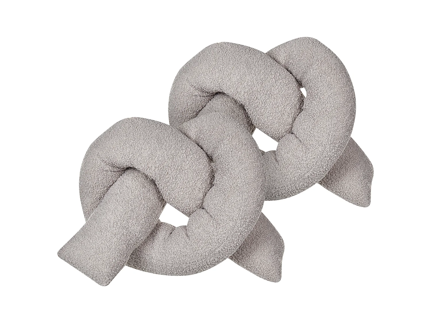 Lot de 2 coussins décoratifs GLADIOLUS Bouclé 172 x 14 cm Gris Unicolore