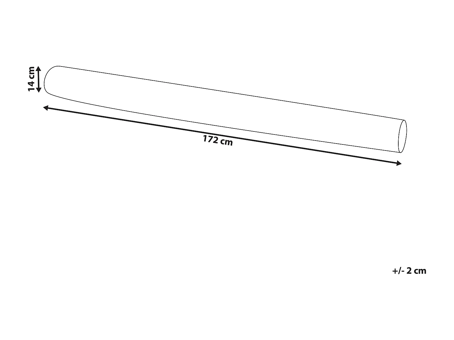 Cuscino decorativo GLADIOLUS Bouclé 172 x 14 cm Beige Tinta unita