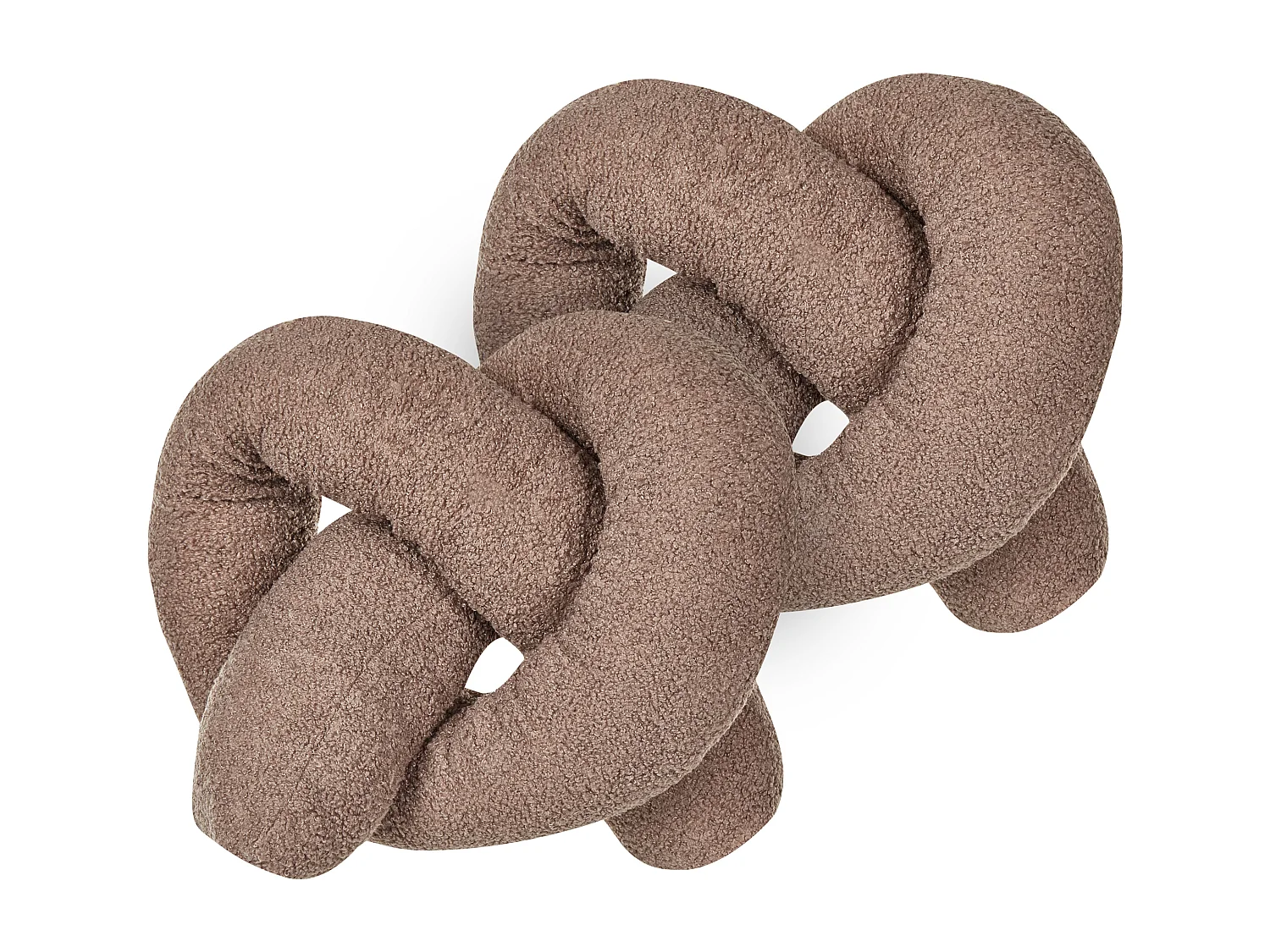 Lot de 2 coussins décoratifs GLADIOLUS Bouclé 172 x 14 cm Marron Unicolore
