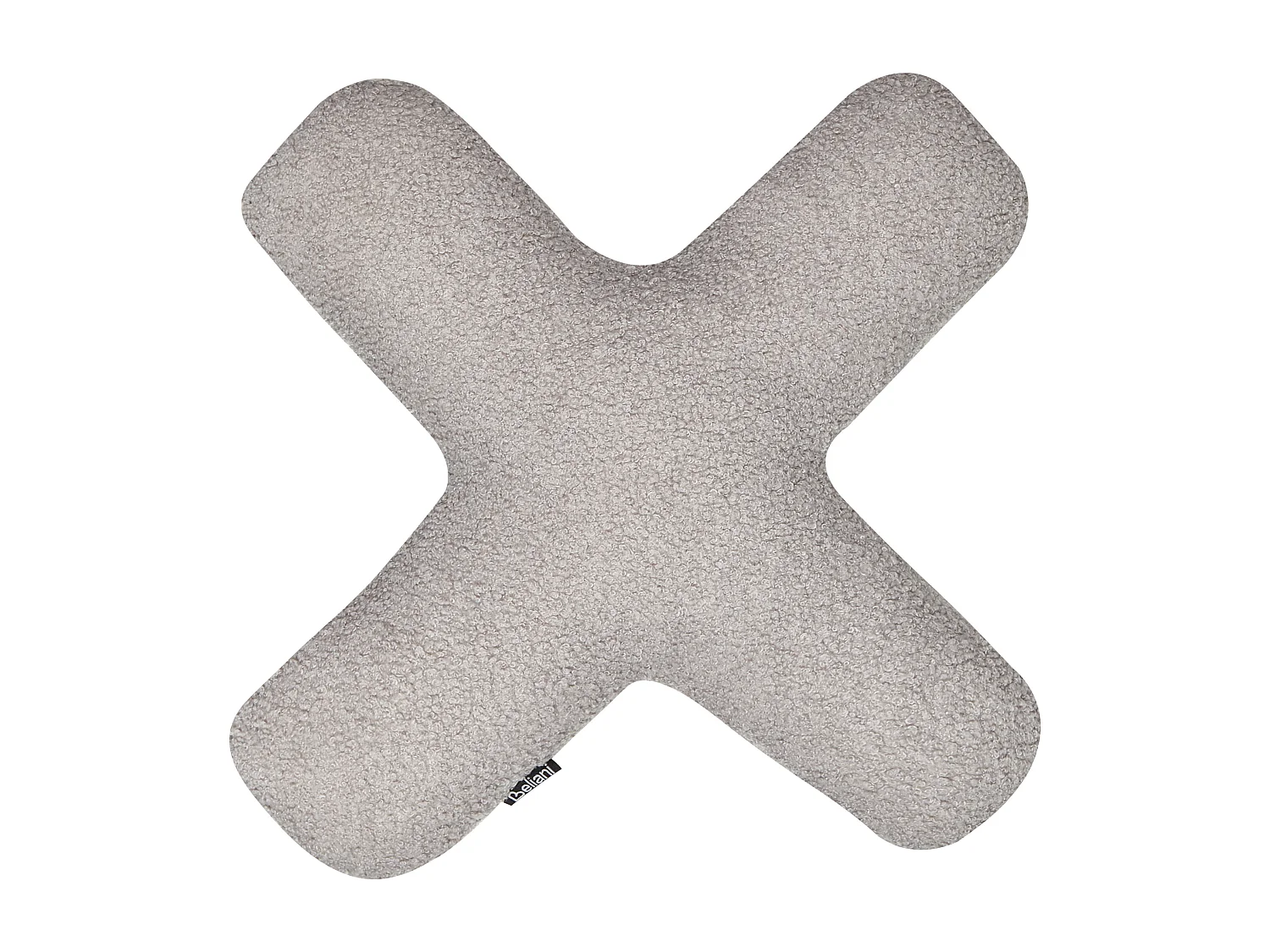 Lot de 2 coussins décoratifs HESPERIS Bouclé Gris clair Unicolore