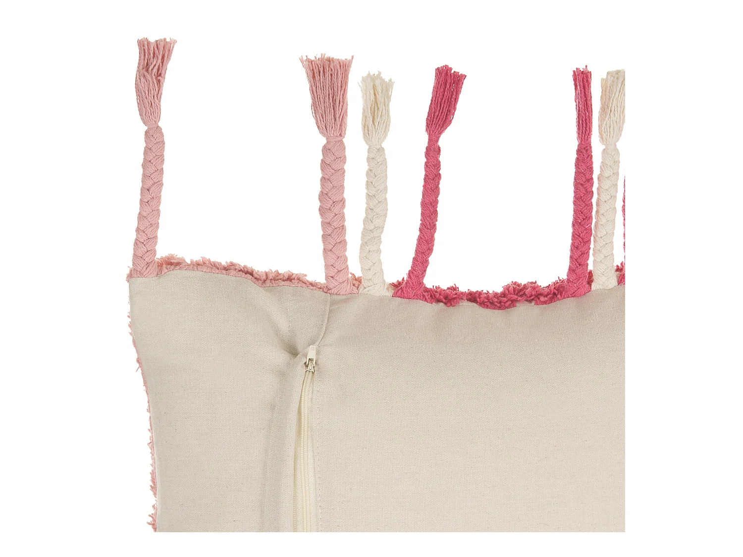 Dekokissen 2er Set BISTORTA Baumwolle 45 x 45 cm Rosa Geometrisches Muster