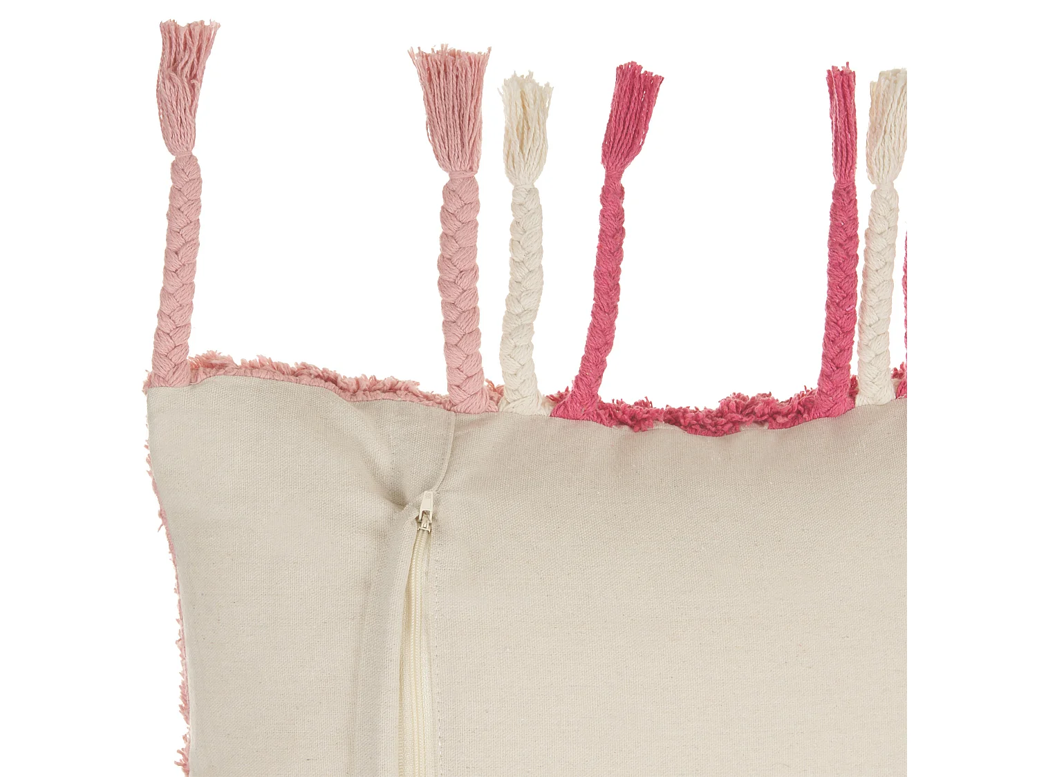 Lot de 2 coussins décoratifs BISTORTA Coton 45 x 45 cm Rose Motif géométrique