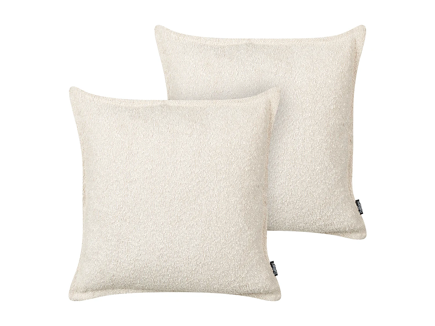 Lot de 2 coussins décoratifs SENECIA Bouclé 45 x 45 cm Beige clair Unicolore