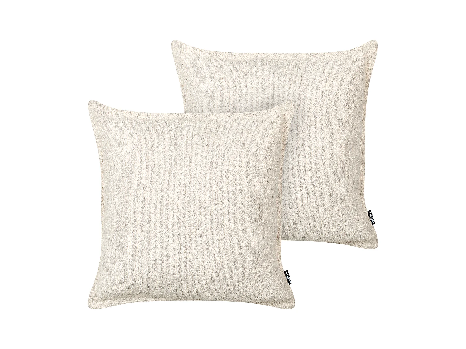 Lot de 2 coussins décoratifs SENECIA Bouclé 45 x 45 cm Beige clair Unicolore