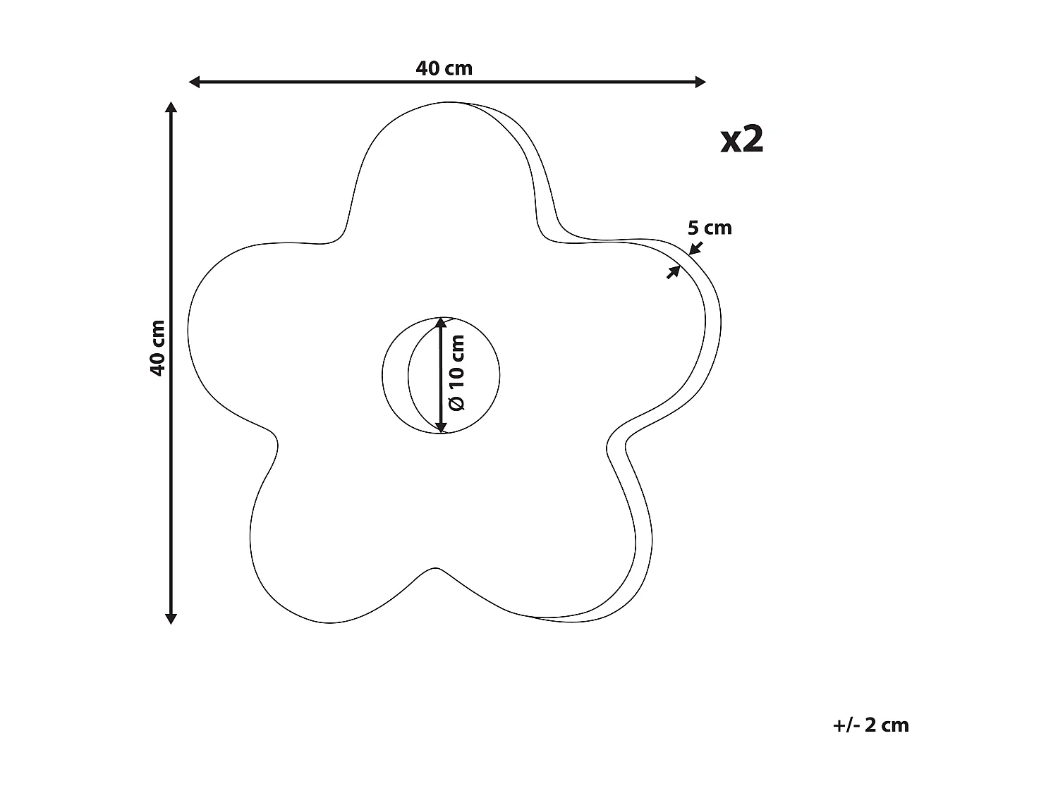 Set di 2 cuscini CAMPONULA Bouclé 40 x 40 cm Rosso Tinta unita