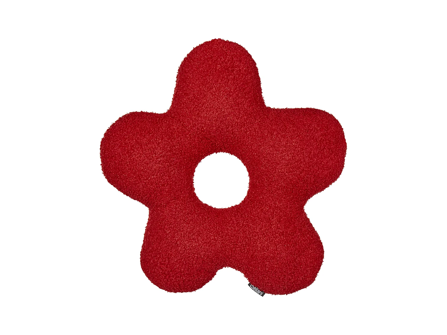 Set van 2 decoratieve kussens CAMPONULA Bouclé 40 x 40 cm Rood Effen