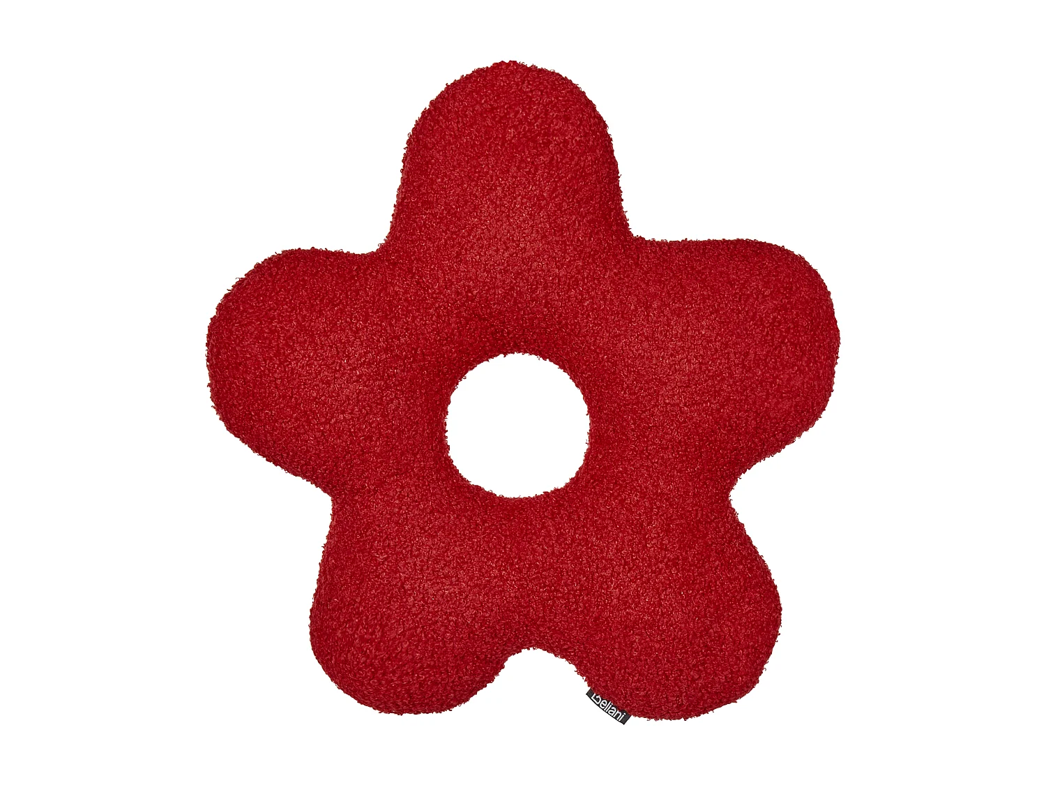 Lot de 2 coussins décoratifs CAMPONULA Bouclé 40 x 40 cm Rouge Unicolore