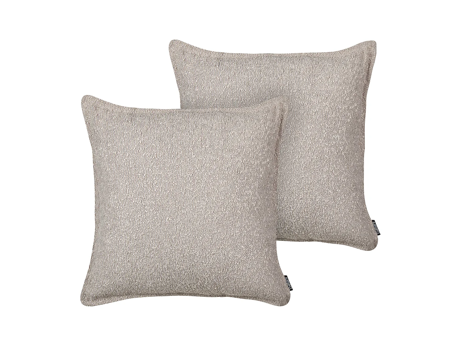 Lot de 2 coussins décoratifs SENECIA Bouclé 45 x 45 cm Beige Unicolore