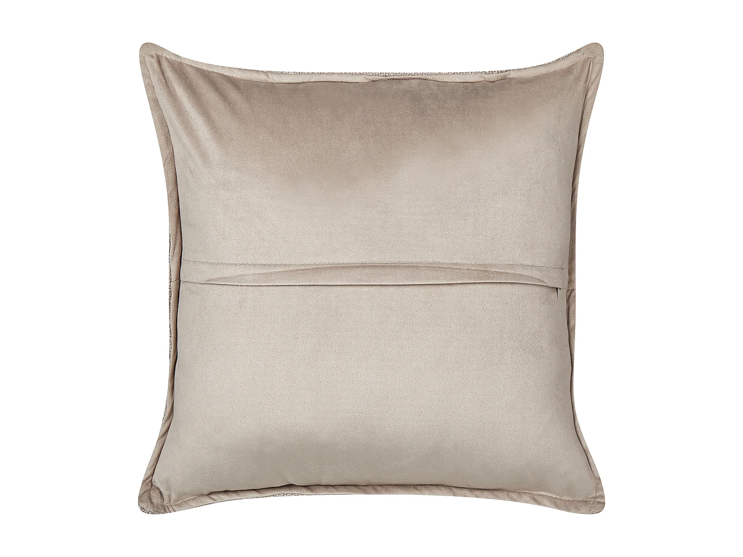 Conjunto de 2 almofadas decorativas SENECIA Bouclé 45 x 45 cm Creme Sólido