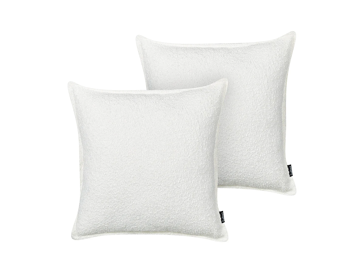 Lot de 2 coussins décoratifs SENECIA Bouclé 45 x 45 cm Blanc cassé Unicolore