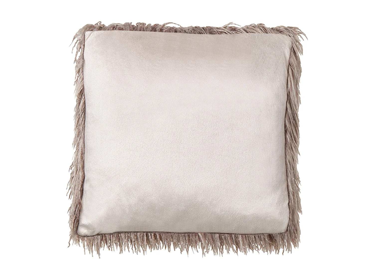 Conjunto de 2 almofadas decorativas COROKIA Imitação de pele 45 x 45 cm Creme Sólido