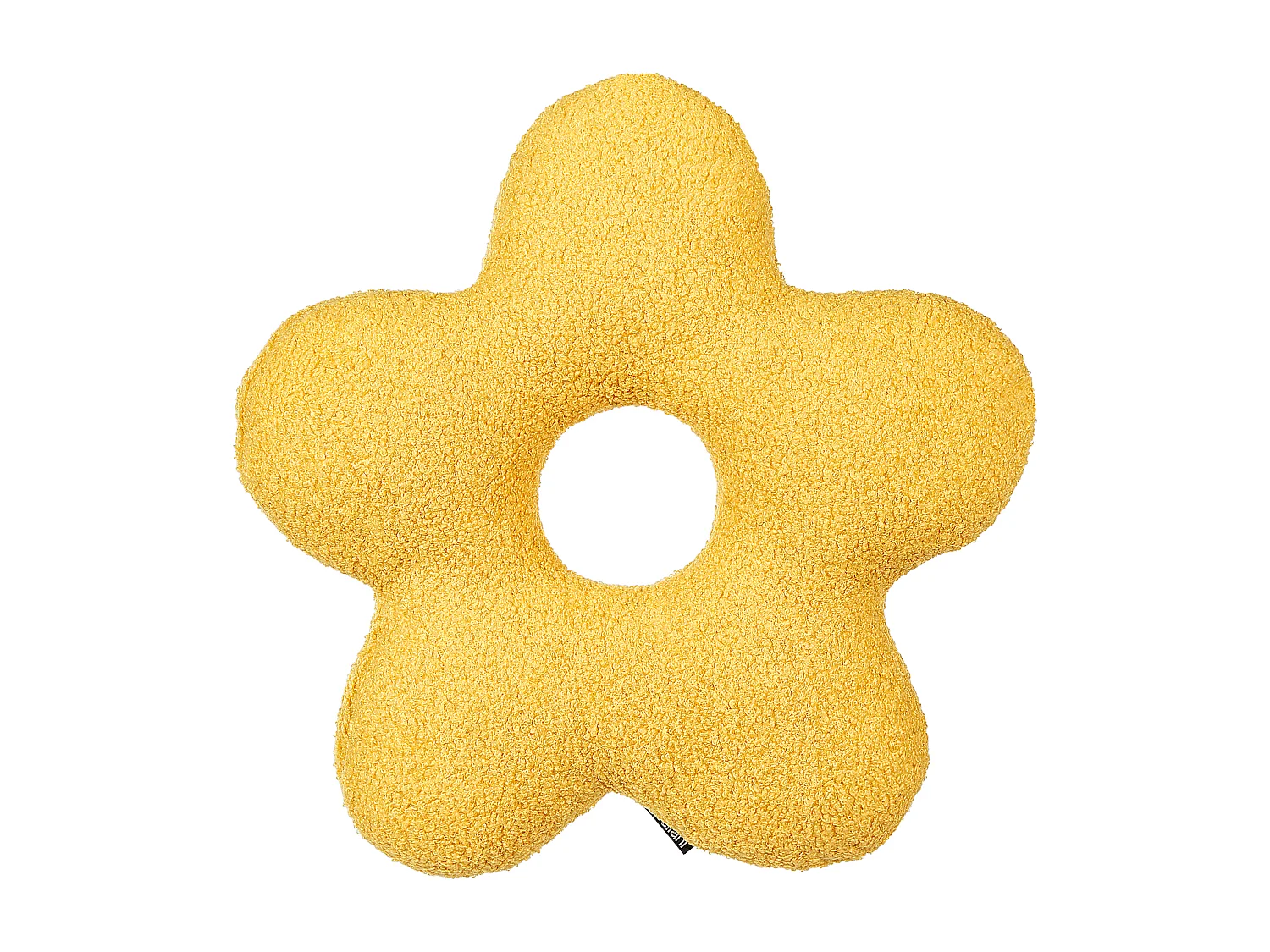 Lot de 2 coussins décoratifs CAMPONULA Bouclé 40 x 40 cm Jaune Unicolore