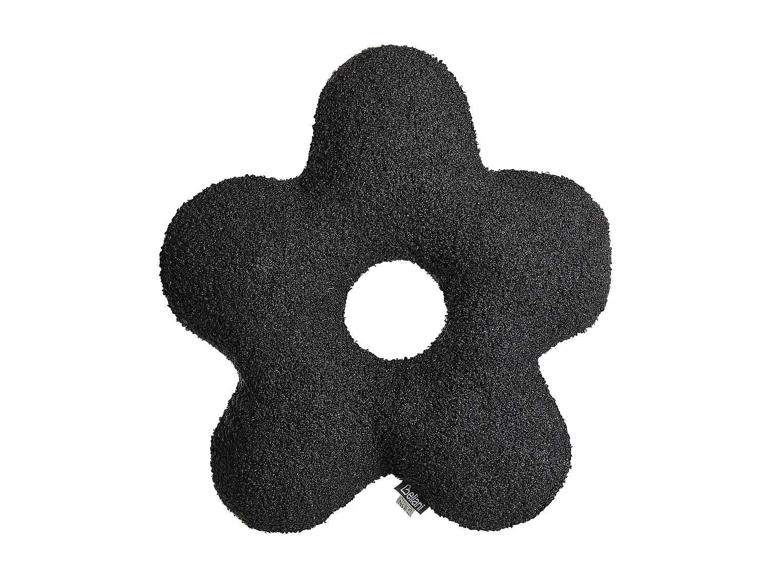 Lot de 2 coussins décoratifs CAMPONULA Bouclé 40 x 40 cm Noir Unicolore