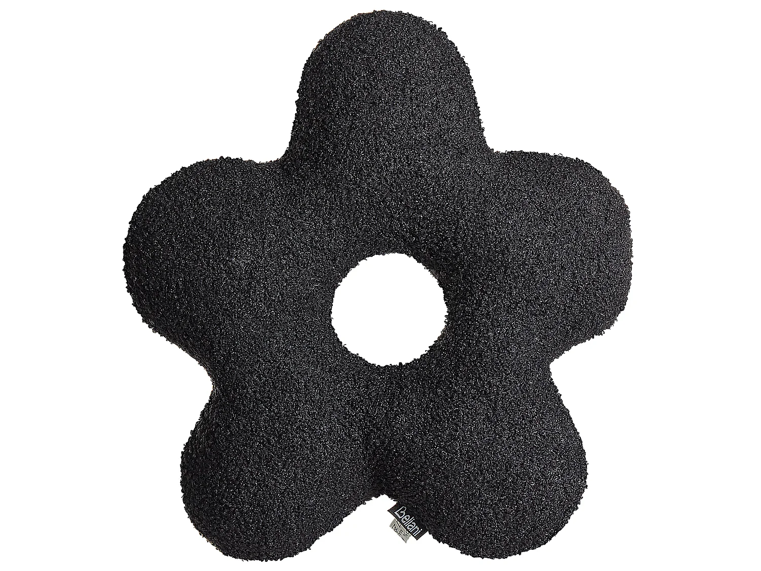 Set of 2 Decorative Cushions CAMPONULA Boucle 40 x 40 cm Black Solid