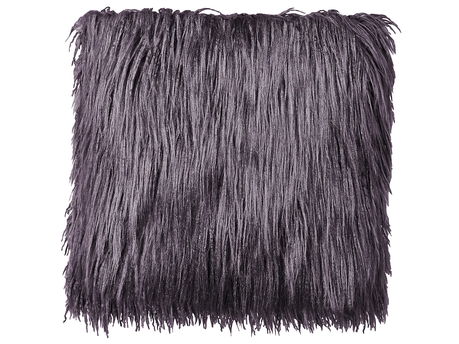 Set med 2 prydnadskuddar COROKIA 45 x 45 cm Fuskpäls Mörkgrå Monokromt