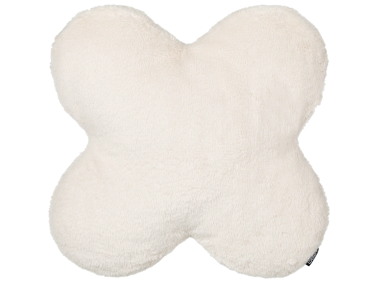 Conjunto de 2 cojines decorativos ACHILLEA Pelo sintético 54 x 54 cm Beige Liso