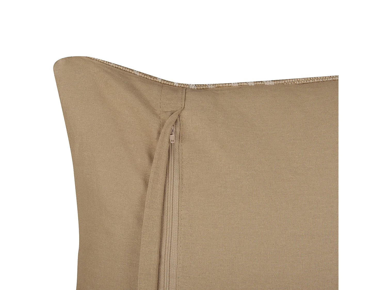 Zestaw 2 poduszek dekoracyjnych RUBUS Juta 45 x 45 cm Beżowy Wzór roślinny