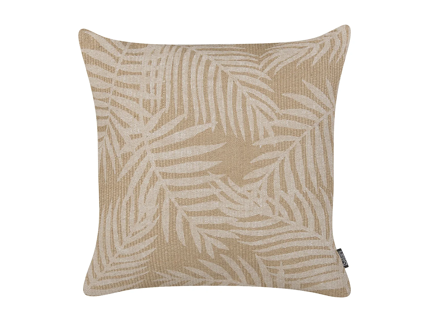Poduszka dekoracyjna RUBUS Juta 45 x 45 cm Beżowy Wzór roślinny