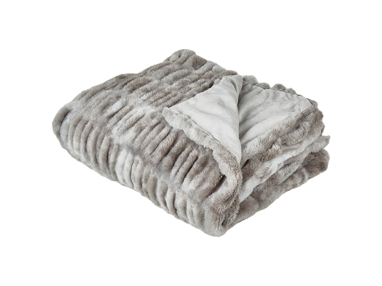 Couvre-lits MACODES Fourrure synthétique 150 x 200 cm Gris