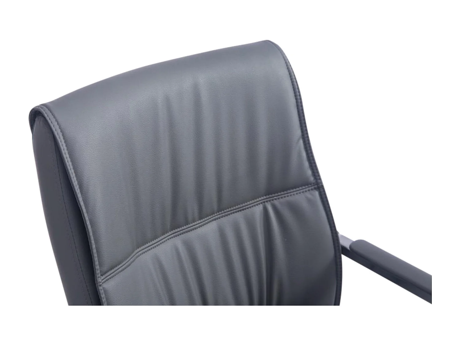 Lot de 2  chaises oscillantes - Similicuir & Nature - Gris - Anubis