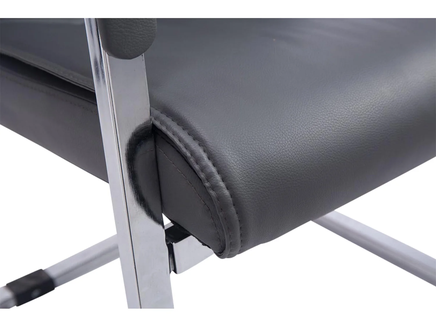 Lot de 2  chaises oscillantes - Similicuir & Nature - Gris - Anubis