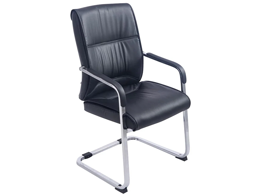 Lot de 2  chaises oscillantes - Similicuir - Noir - Anubis