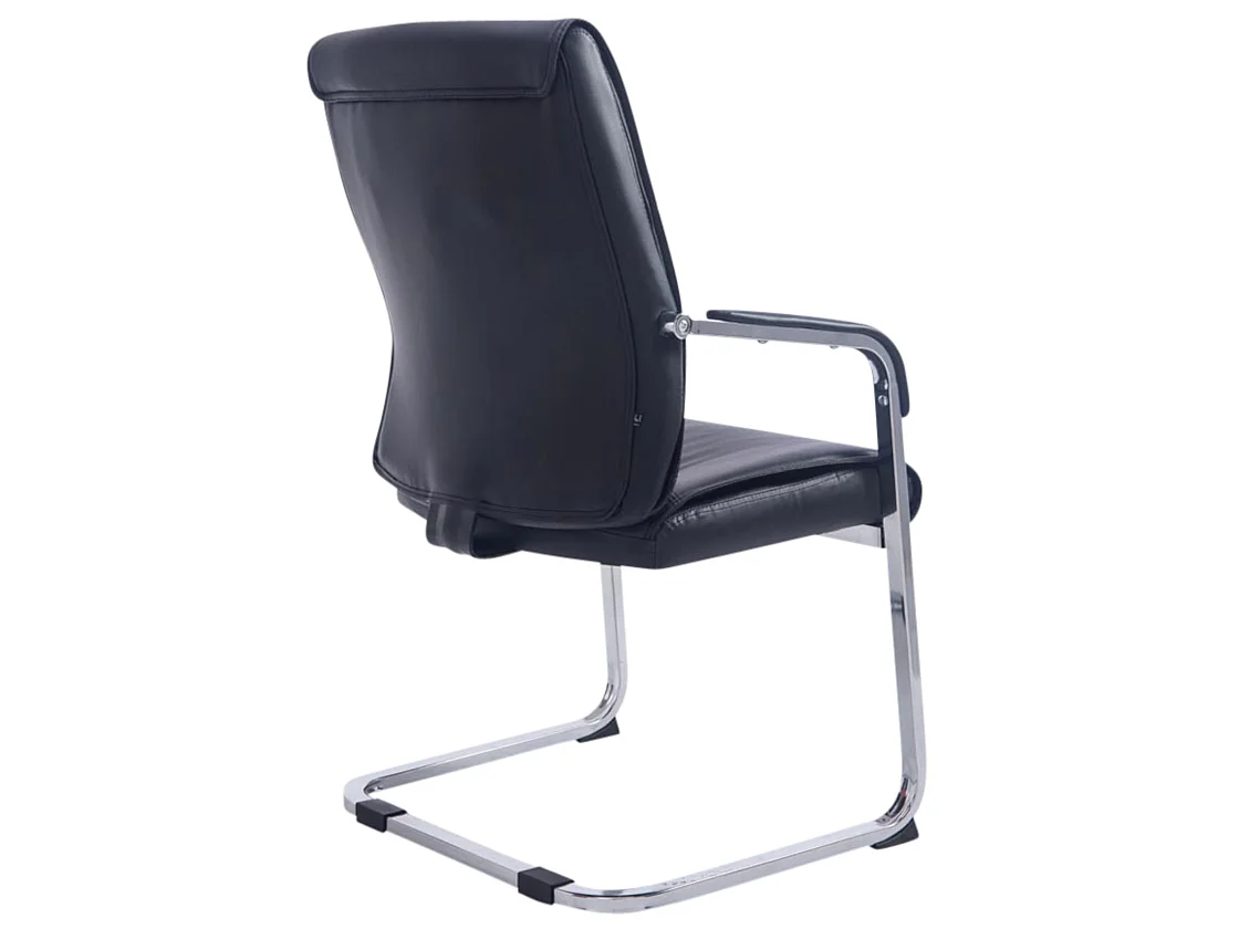 Lot de 2  chaises oscillantes - Similicuir - Noir - Anubis