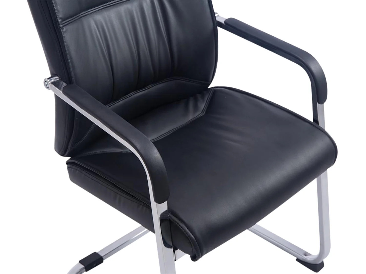 Lot de 2  chaises oscillantes - Similicuir - Noir - Anubis