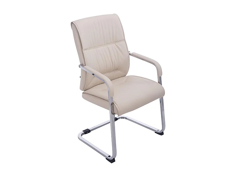 2er Set Freischwinger Stuhl - Kunstleder & natura - creme - Anubis