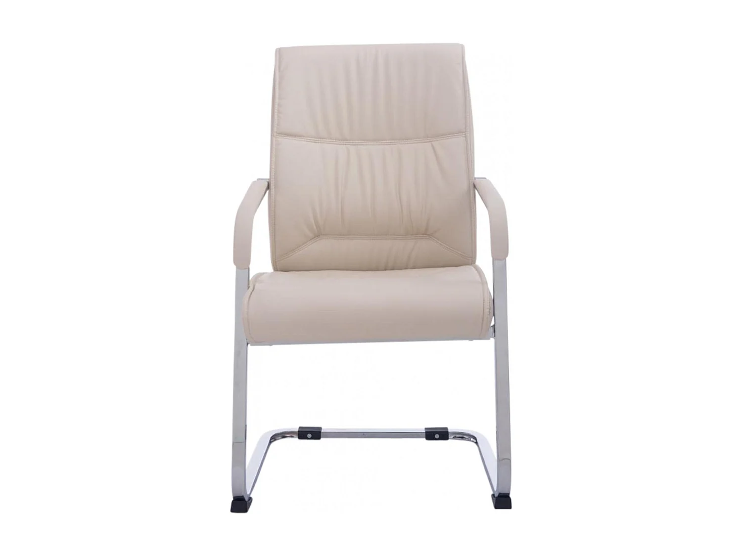 2er Set Freischwinger Stuhl - Kunstleder & natura - creme - Anubis