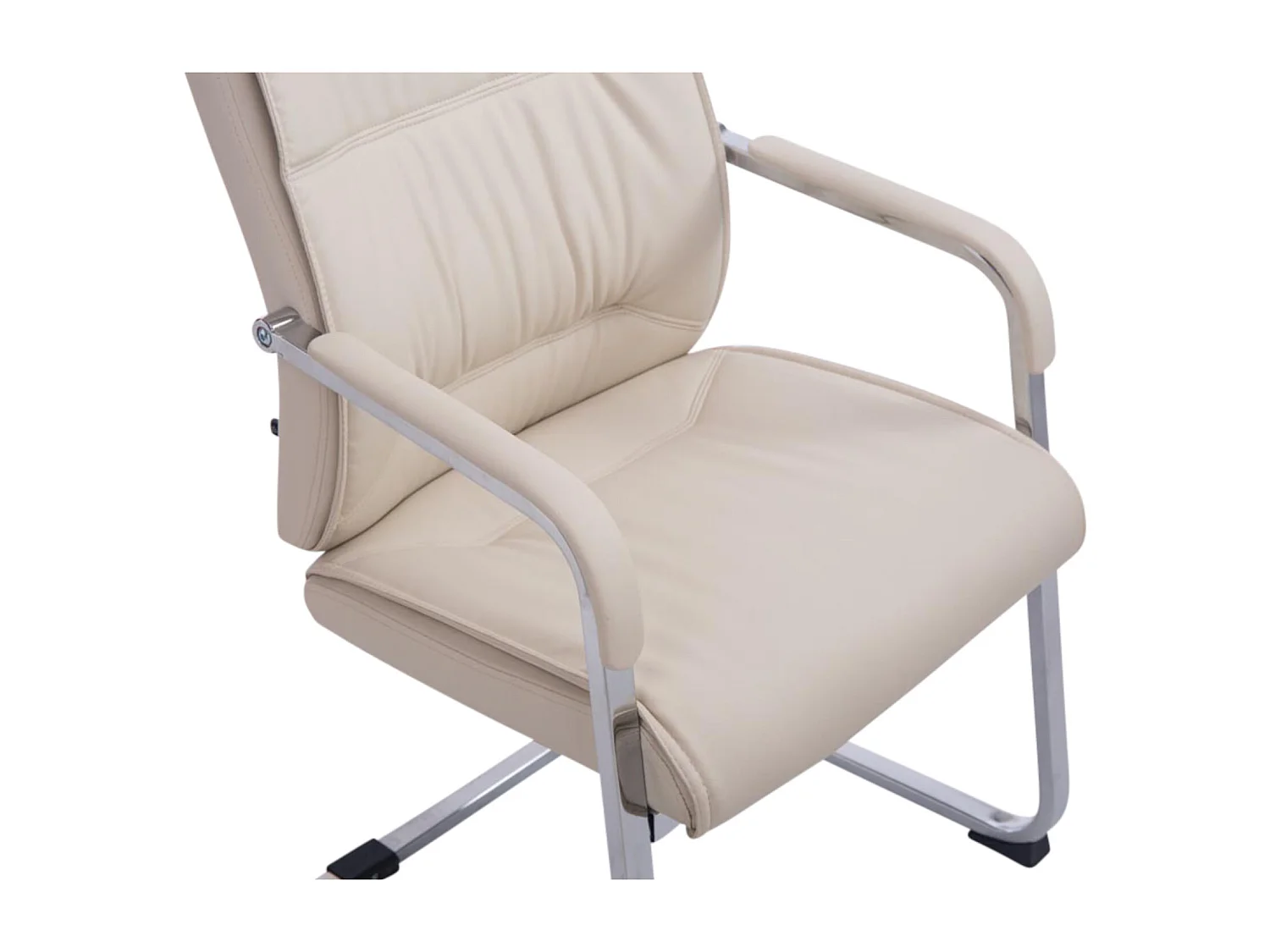 2er Set Freischwinger Stuhl - Kunstleder & natura - creme - Anubis