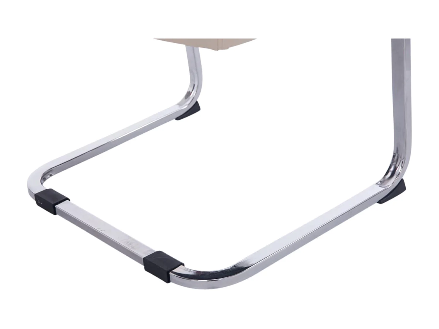 2er Set Freischwinger Stuhl - Kunstleder & natura - creme - Anubis