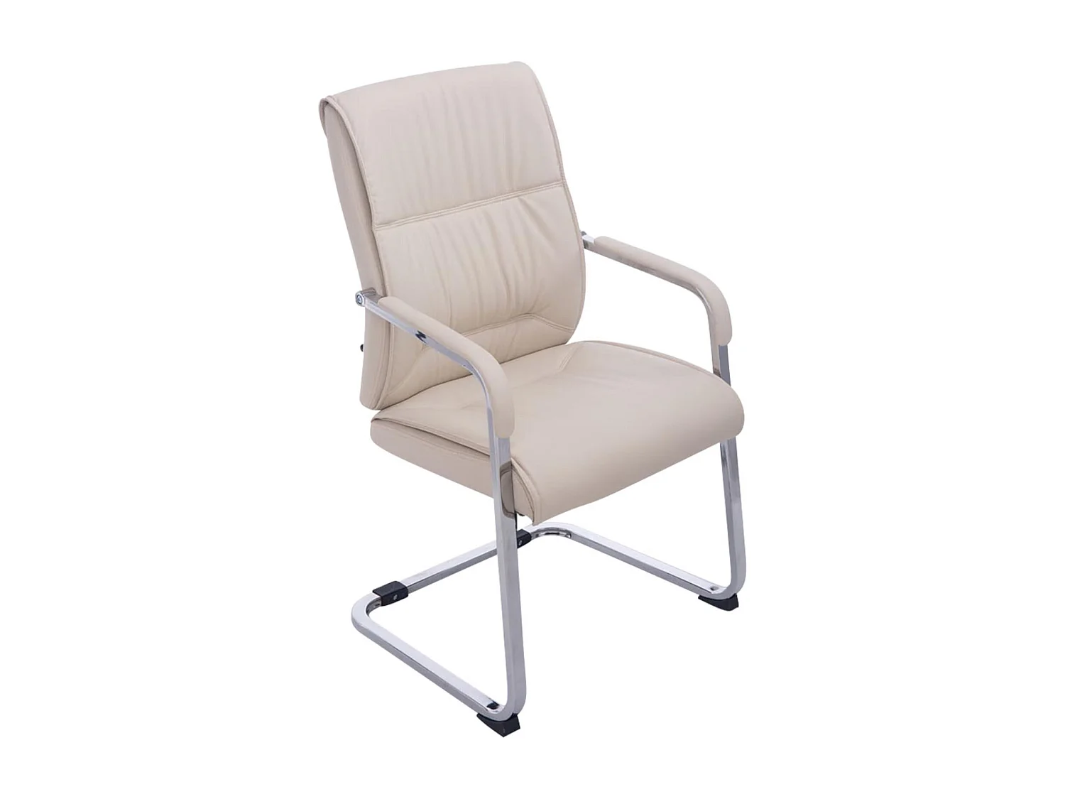 2er Set Freischwinger Stuhl - Kunstleder & natura - creme - Anubis