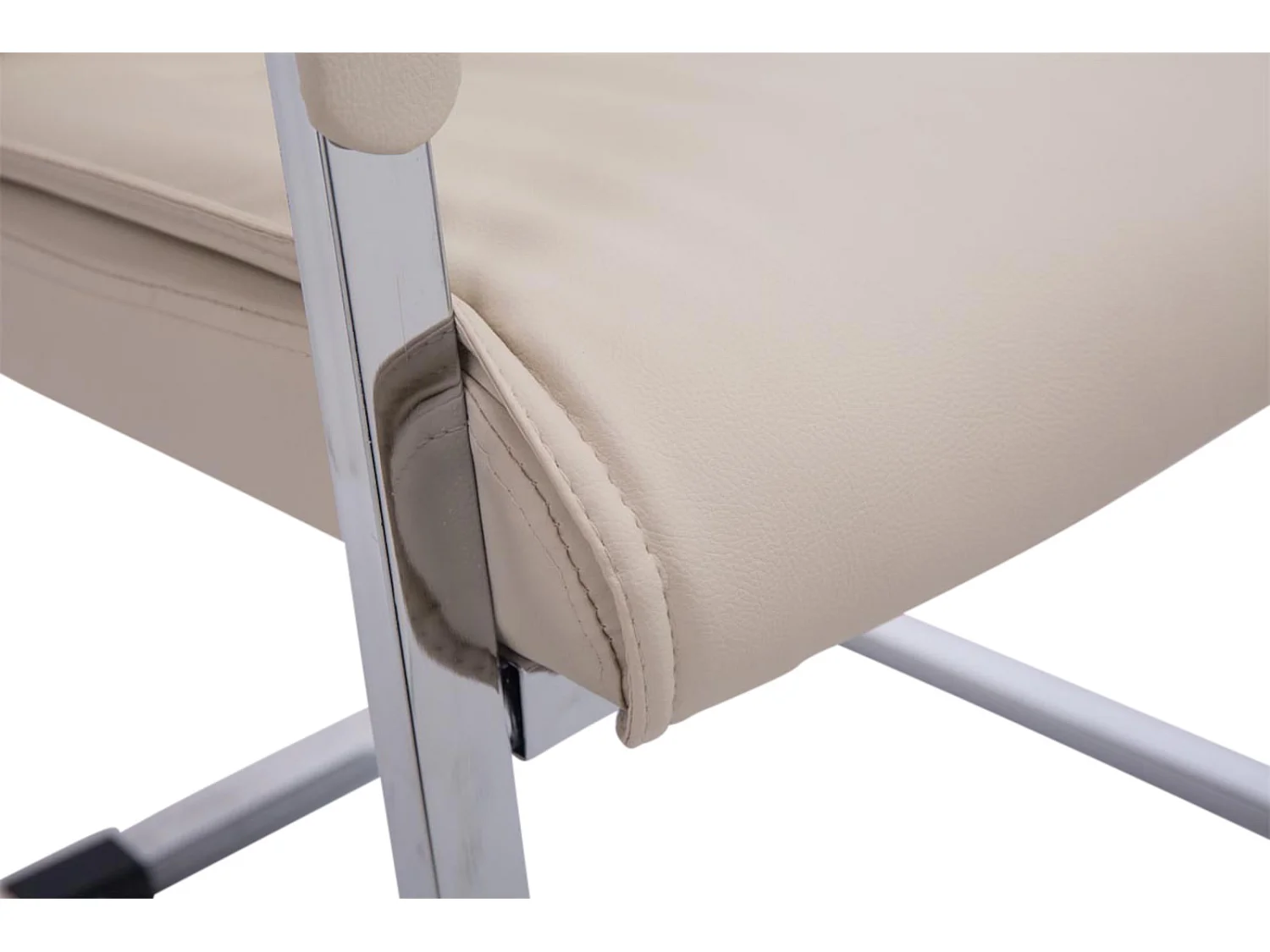 2er Set Freischwinger Stuhl - Kunstleder & natura - creme - Anubis